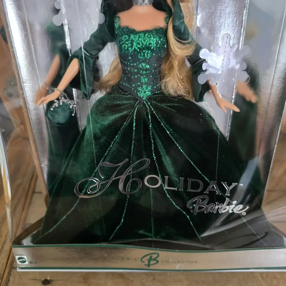 2004 Special Edition Mattel Holiday Barbie (04278) Blonde Green Dress